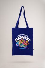 Navy Blue Never Ending Madness Small Tote Bag
