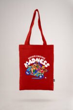 Red Never Ending Madness Printed Small Tote Bag