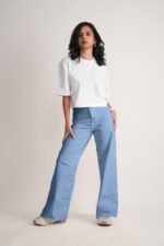 Women's Solid White Oversized Crop Top