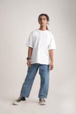 Men's Solid White Oversized T-Shirt