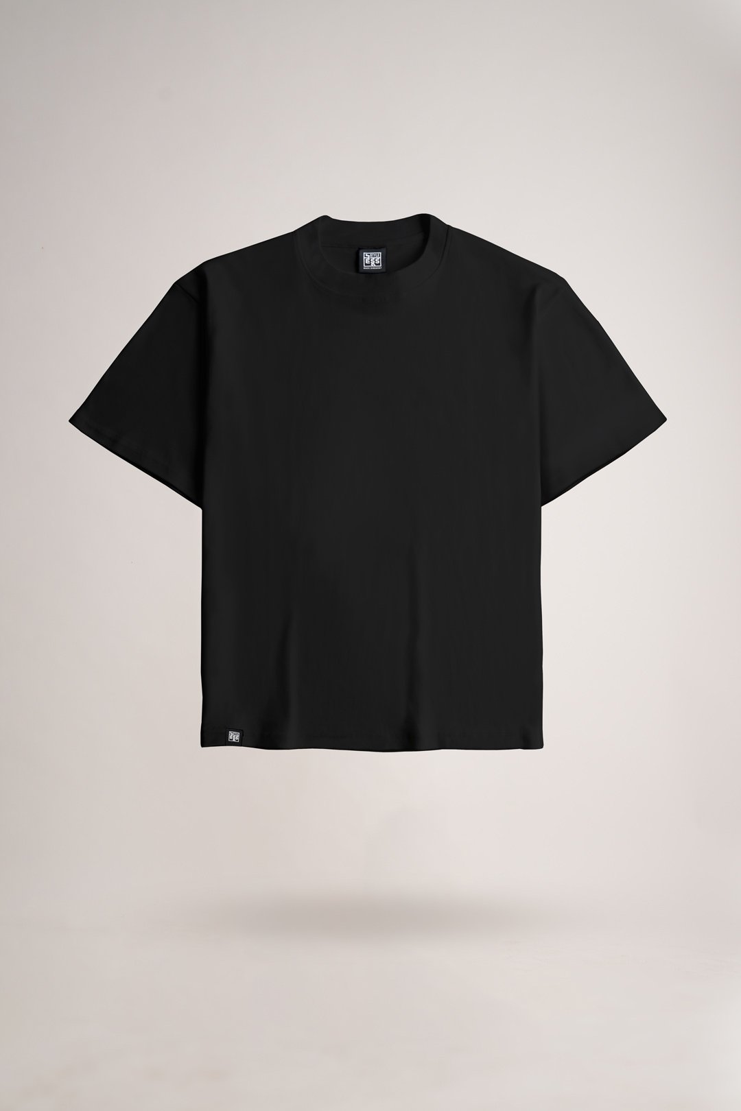 Women's Solid Jet Black Solid Oversized T-Shirt