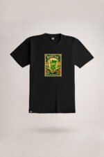 Men's Jet Black Nimboo Pani Classic Fit Printed T-Shirt
