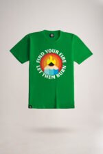 Men's Green Find Your Fire Classic Fit Printed T-Shirt