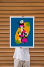 Snail On Shrooms Print