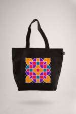 Black Festive Hues I Printed Big Tote Bag