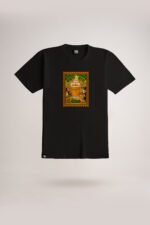 Men's Jet Black Chai Classic Fit Printed T-Shirt