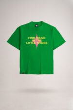 Women's Green Find Magic Oversized Printed T-Shirt