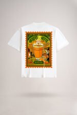 Men's White Kadak Chai II Oversized Printed T-Shirt