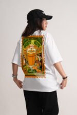 Women's White Chai II Oversized Printed T-Shirt