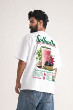 Men's White Solkadhi Oversized Printed T-Shirt