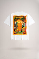 Men's White Aamras Oversized Printed T-Shirt